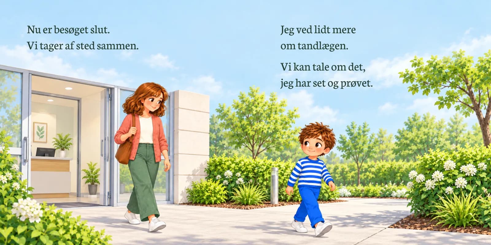 Besøget er slut. Vi kan tale om det, jeg har set og prøvet.