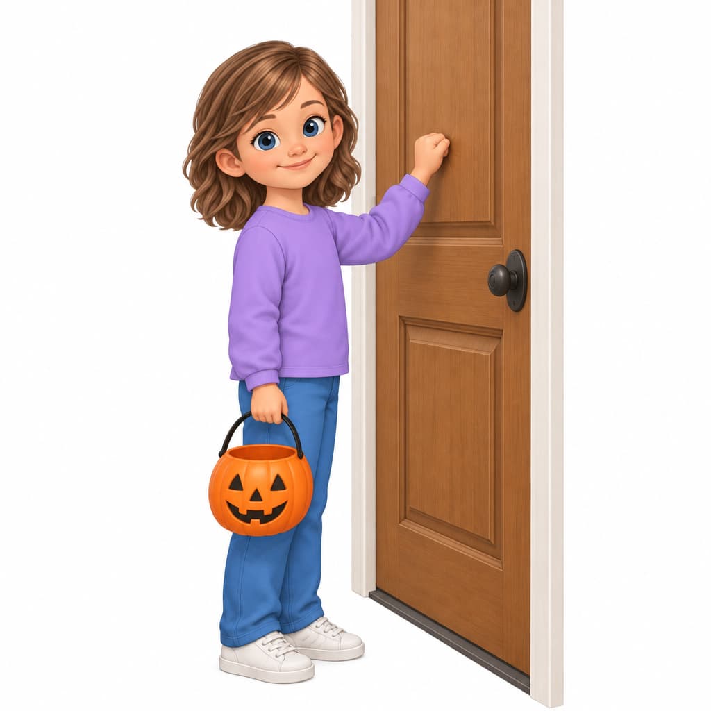 Nora knocks on a door.