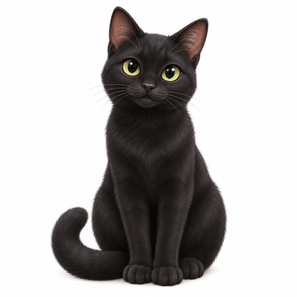 A black cat.