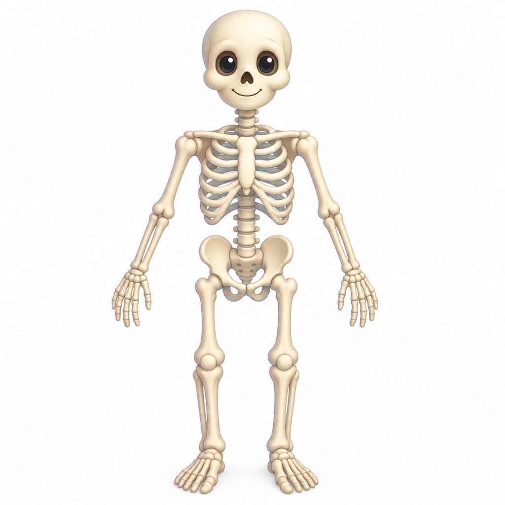 A friendly Halloween skeleton.